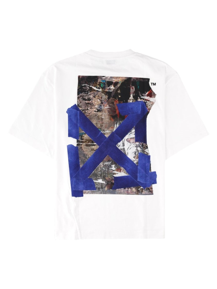 Off-White White Graphic Printed Cotton T-Shirt