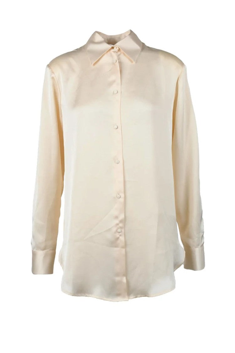 Nine Minutes White Polyester Elastane Shirt