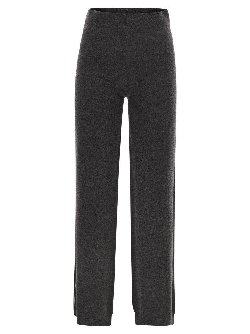 Peserico Trousers In Carded Wool/Silk And Cashmere Yarn