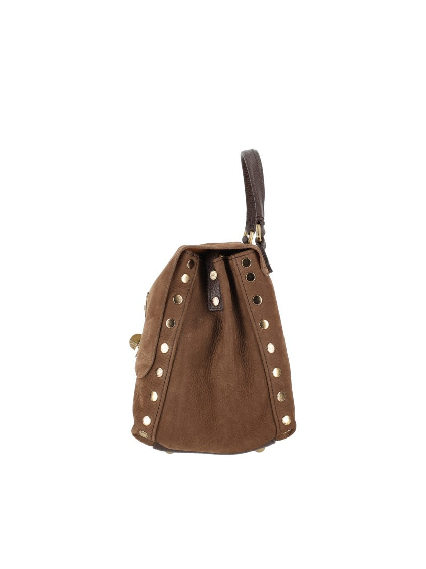Zanellato Srl Brown Leather Postina Bag With Gold-Tone Hardware