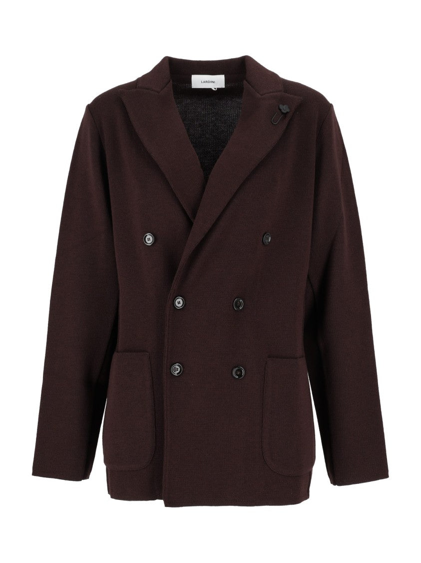 Lardini Double-Breasted Knitted Jacket