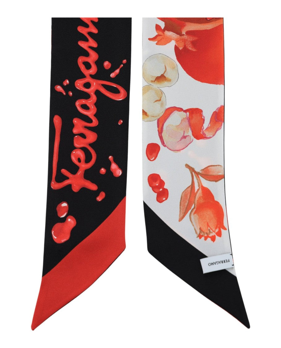 Ferragamo Fig Print Silk Bandeau