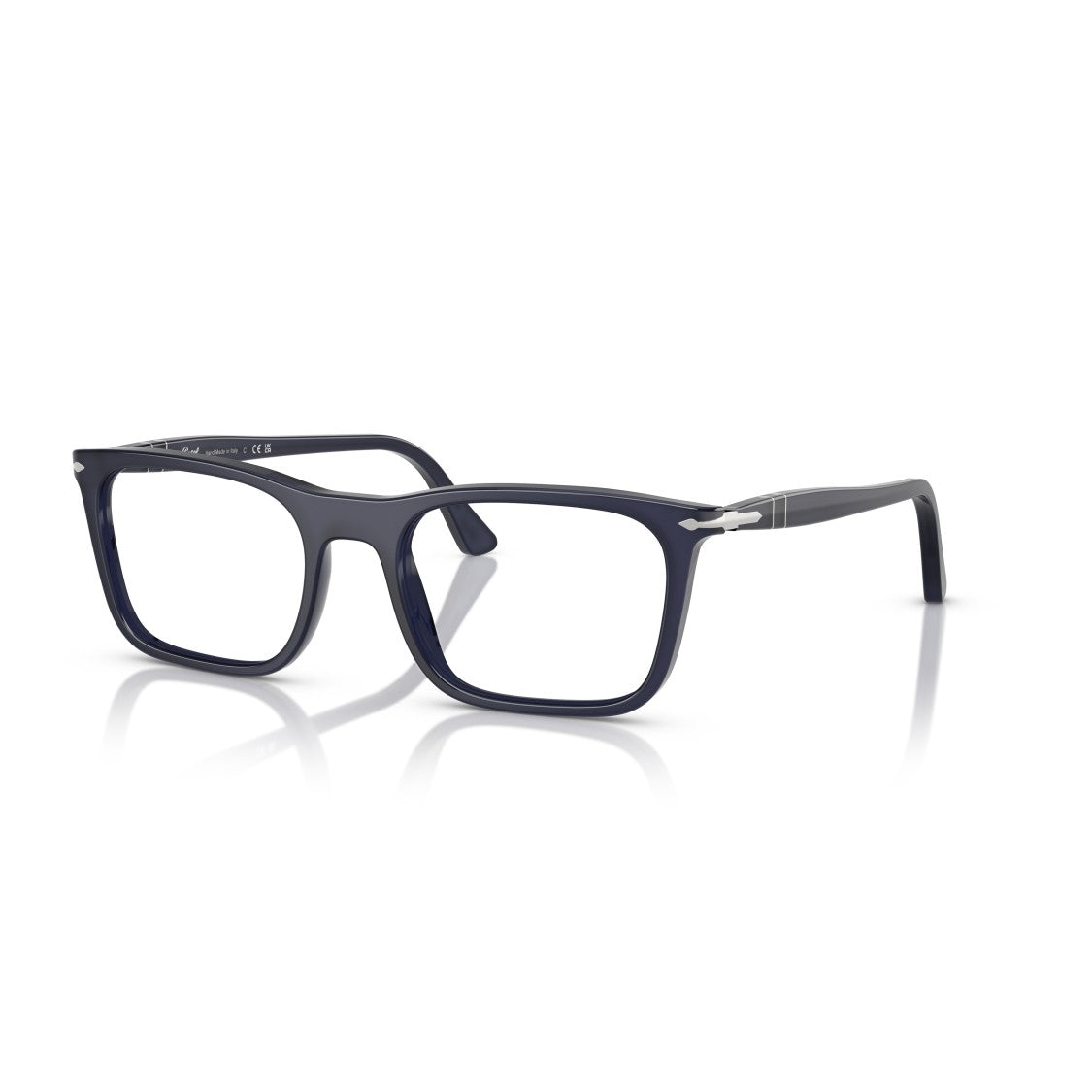 Persol 0Po3358v Rectangular Acetate Eyeglasses With Subtle Metallic Details