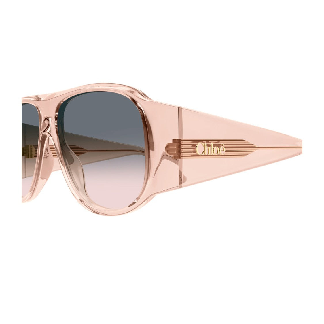 Chloé Havana Ch0347s Rounded Acetate Aviator Sunglasses