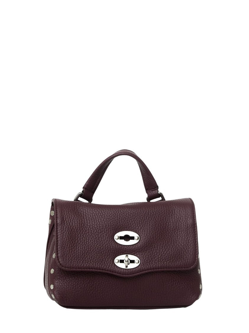 Zanellato Bordeaux Silver-Hardware Leather Shoulder Bag