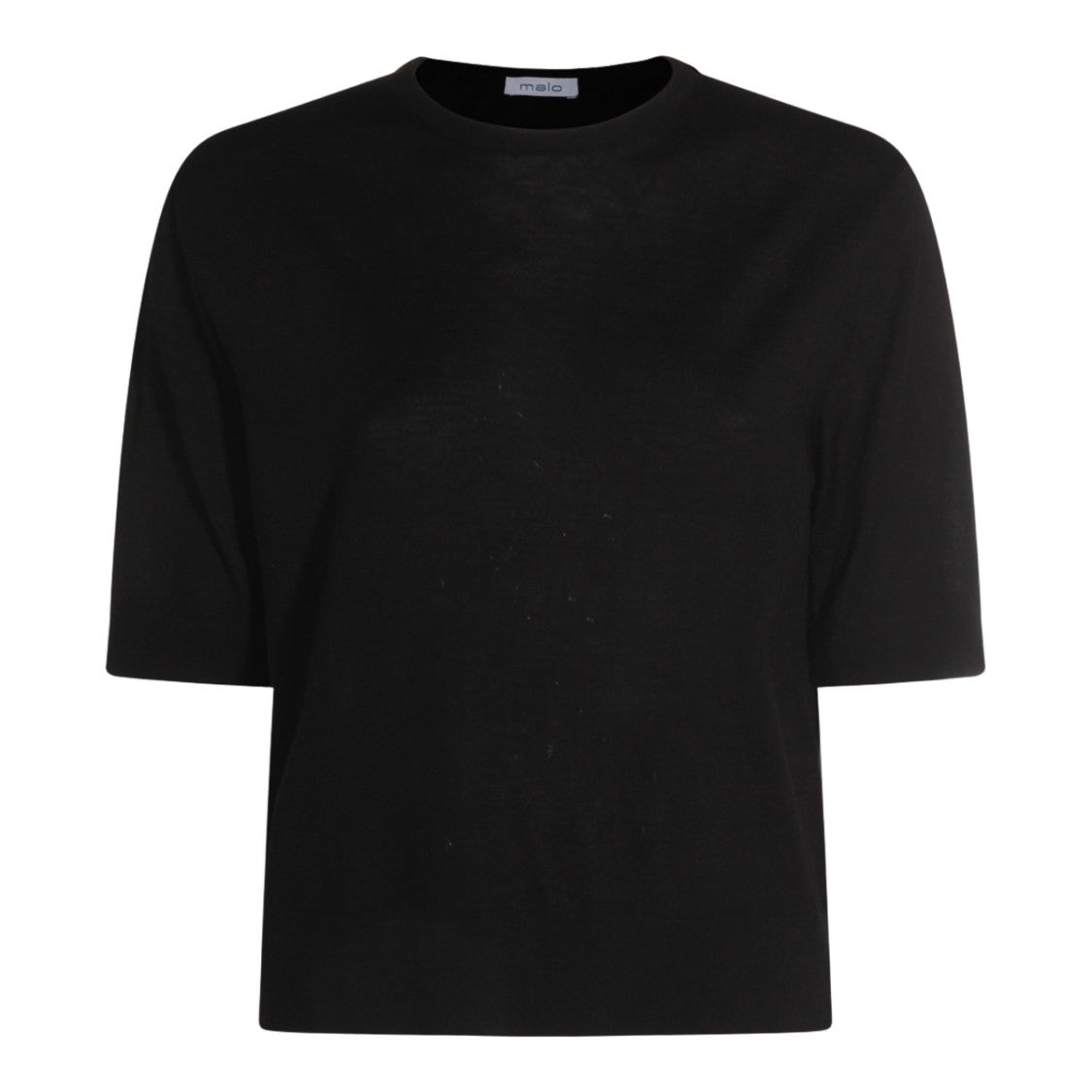 Malo Versatile Black Sweater With Classic Crew Neckline