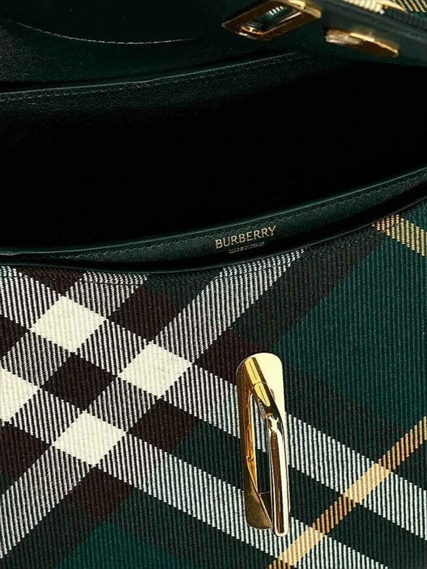 Burberry Curved Plaid Shoulder Bag