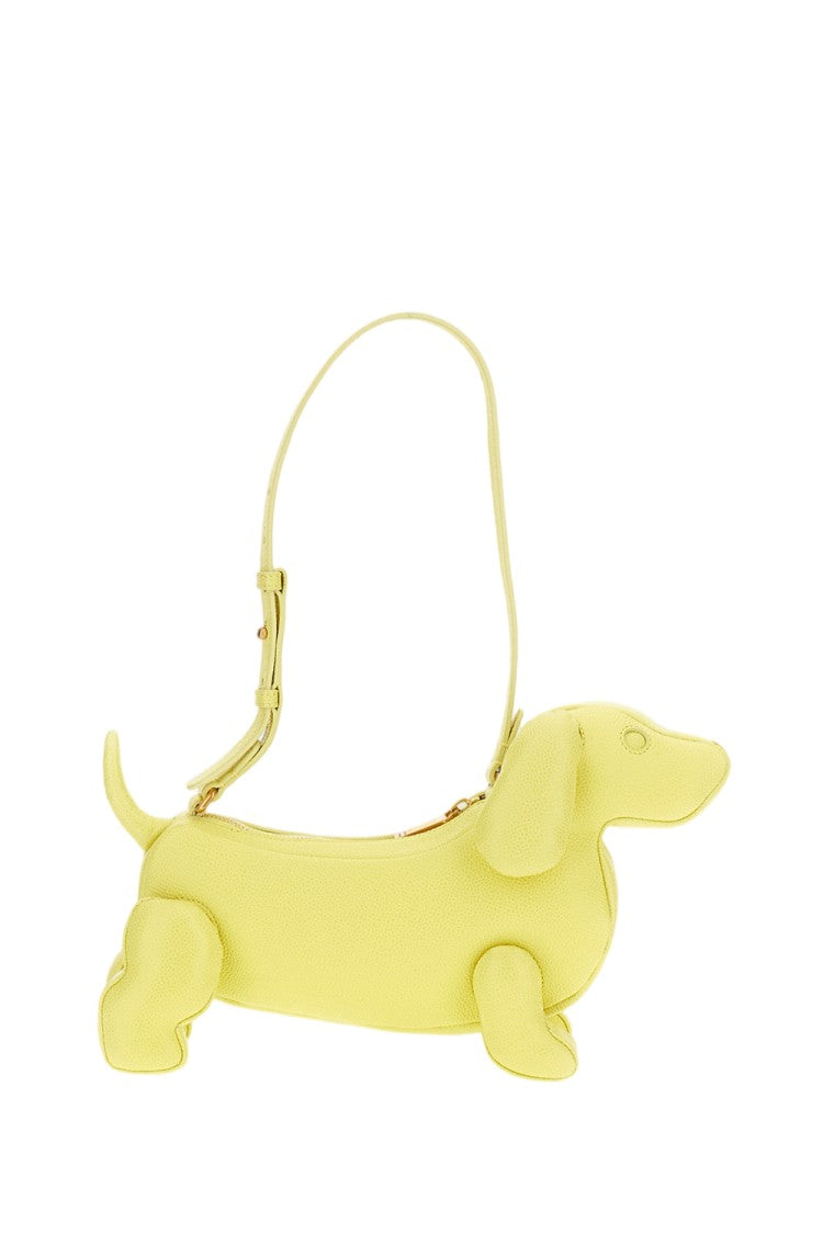 Thom Browne Yellow Soft Pebble Grain Leather Shoulder Bag