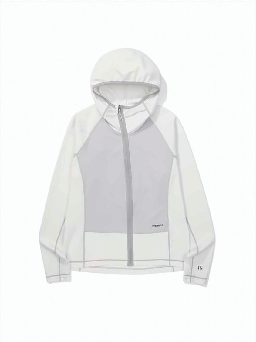 Sierra Designs Two-Tone Hooded Activewear Jacket With Thumb Holes
