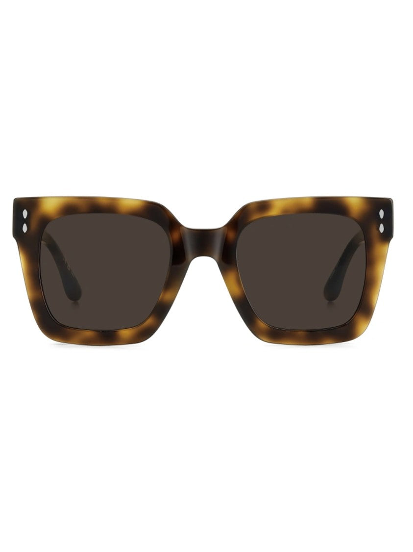 Isabel Marant Bold Oversized Square Sunglasses With Tortoiseshell Frame