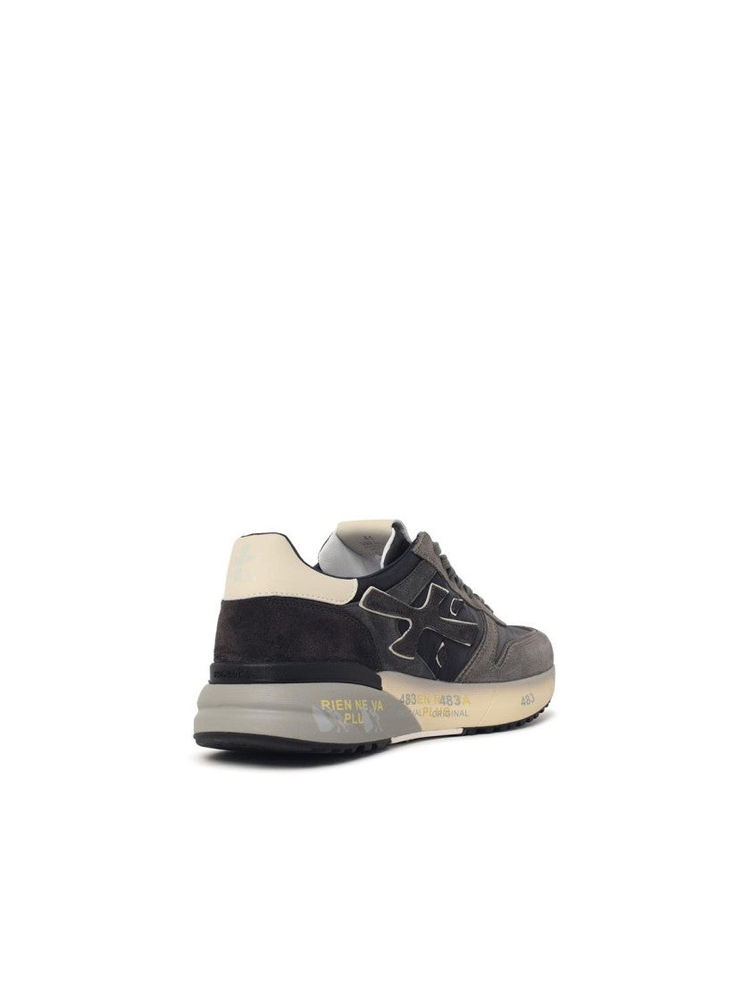 Premiata 'Mick 8433' Grey Suede Blend Sneakers