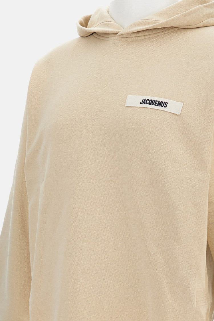 Jacquemus Relaxed Fit Gros Grain Hoodie With Ribbed Cuffs