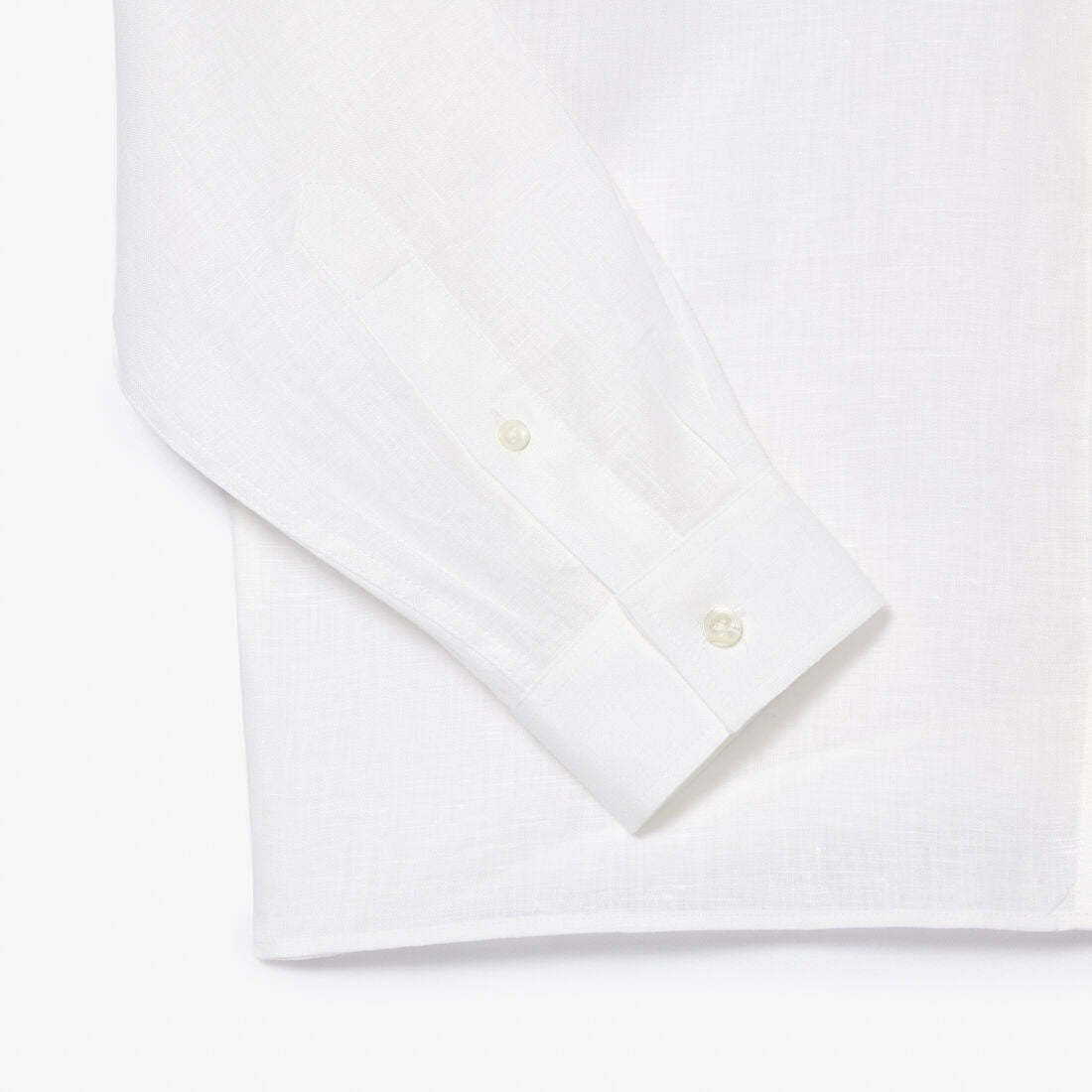 Lacoste Breathable Linen Shirt With Mother-Of-Pearl Buttons