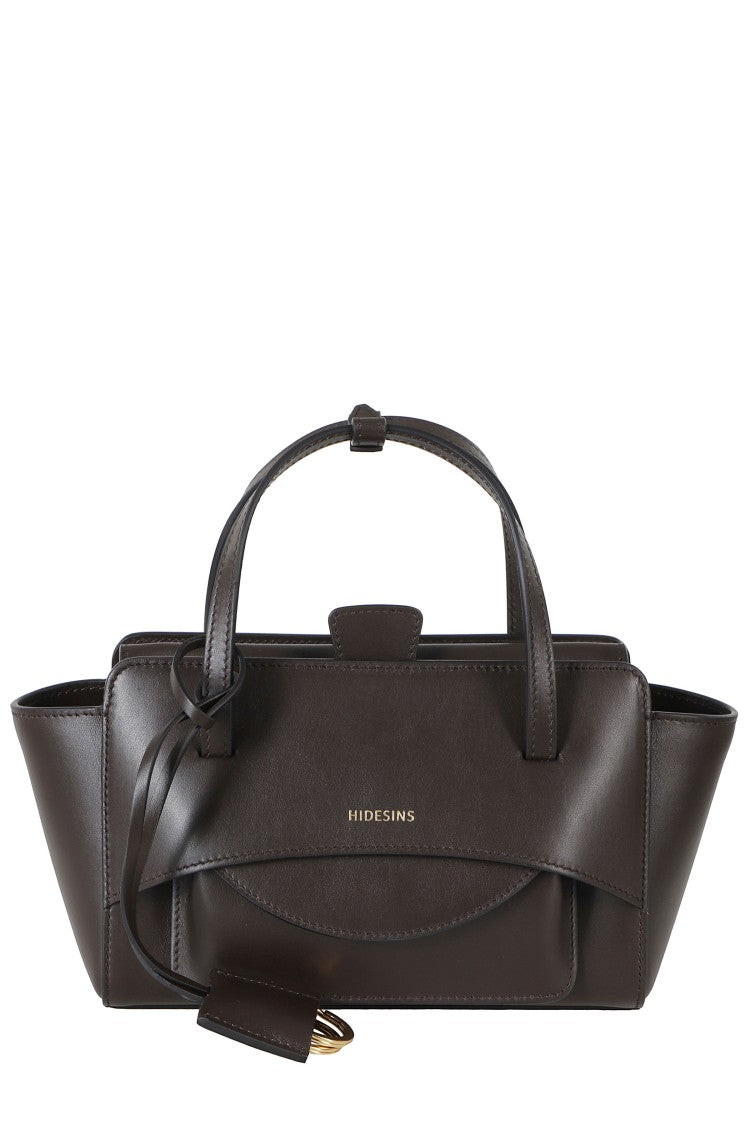 Hidesins Brown S Premier Double Top Handle Leather Handbag