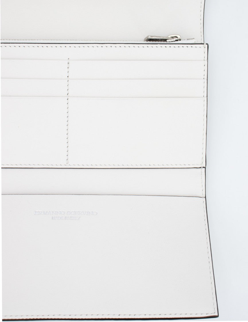 Ermanno Scervino Calf Leather Wallet With Detachable Shoulder Strap