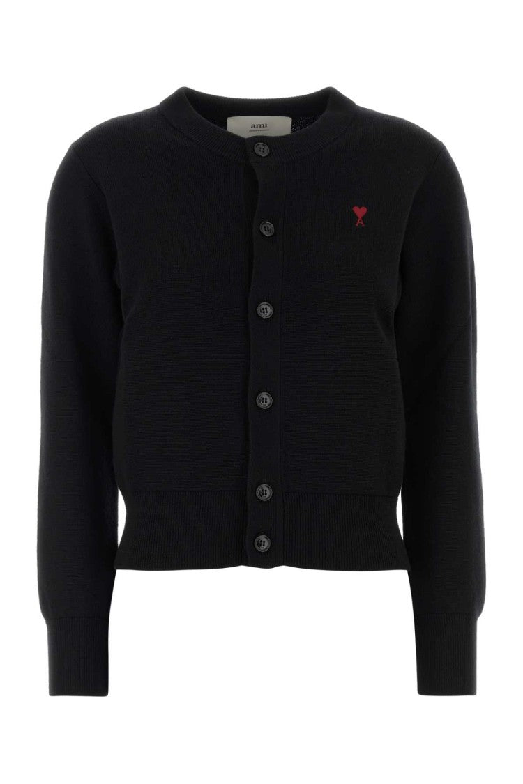 Ami Black Wool Cardigan