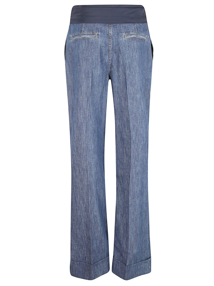 Valentino Garavani High-Waisted Denim Jeans With Decorative Bow