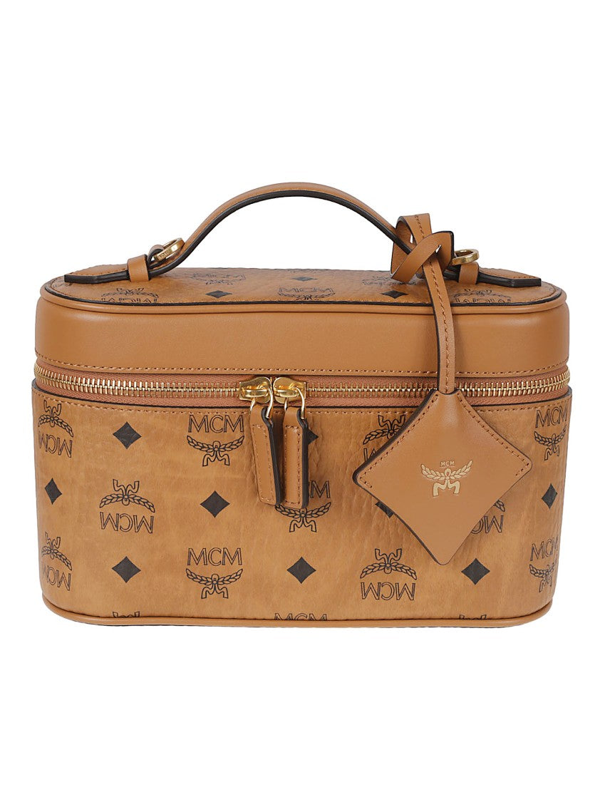 Mcm Visetos Monogram Canvas Convertible Handbag