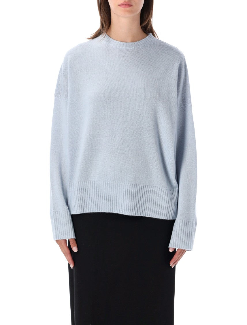 Loulou De Saison Pure Cashmere Crewneck Sweater With Ribbed Details