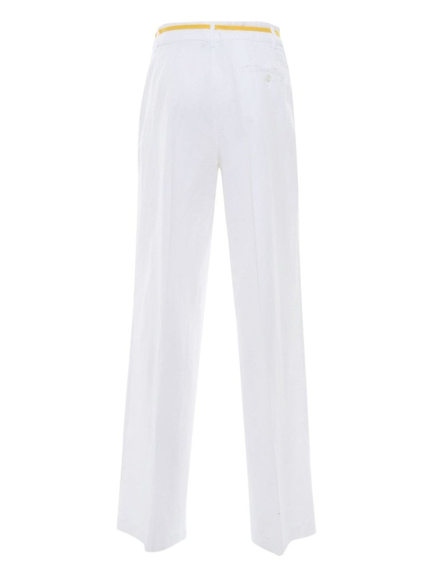 Aspesi Straight-Leg Trousers With Yellow Drawstring Detail