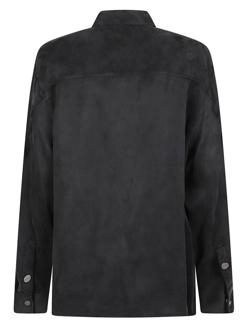 Pinko Careser Long Sleeve Cupro-Blend Shirt