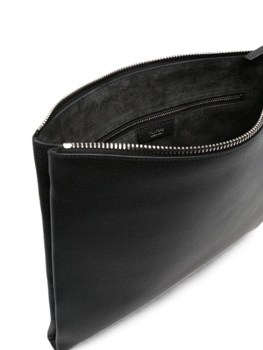 Tom Ford Black Rectangular Smooth Calf Leather Clutch