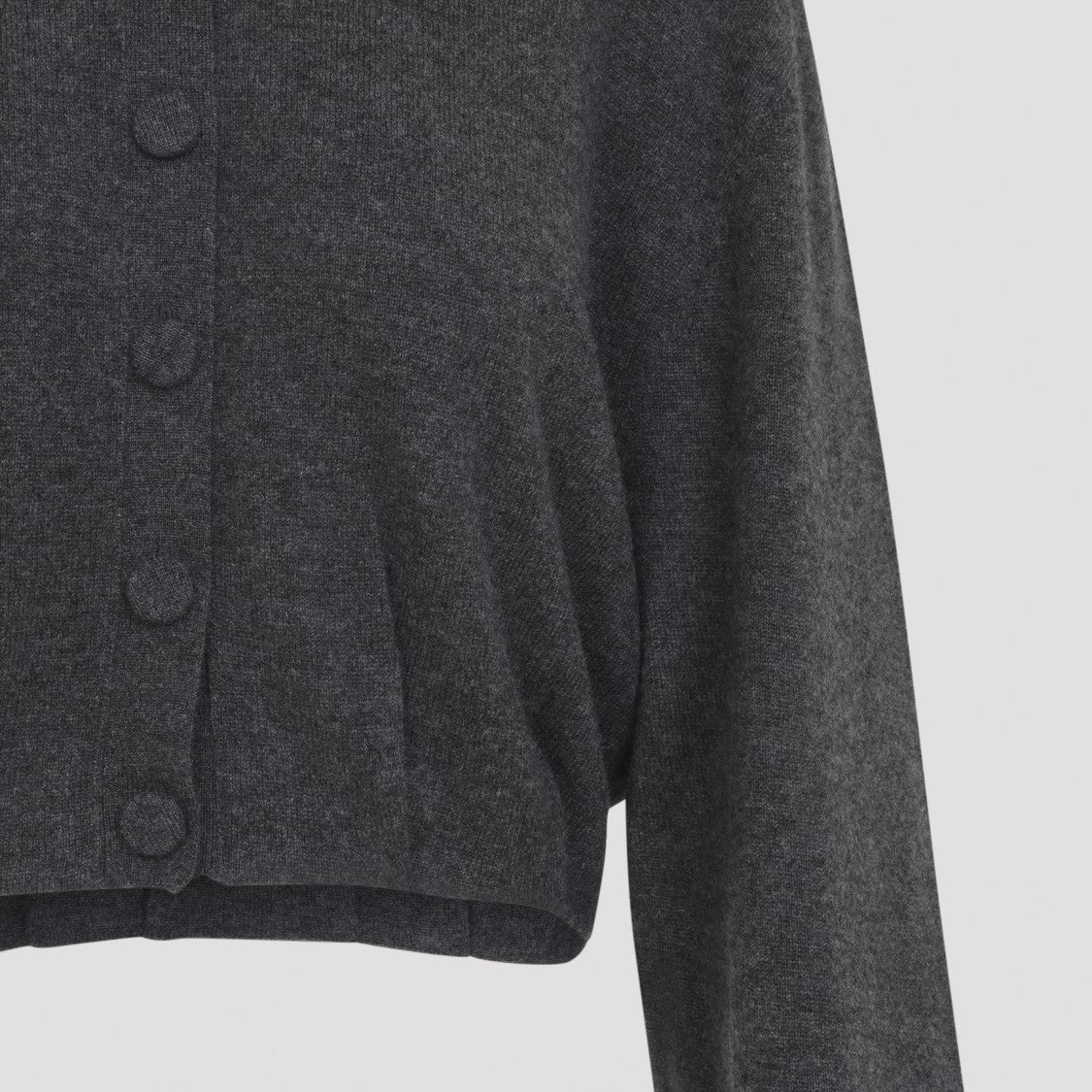 Dries Van Noten Cropped Cashmere Cardigan With Wide Collar