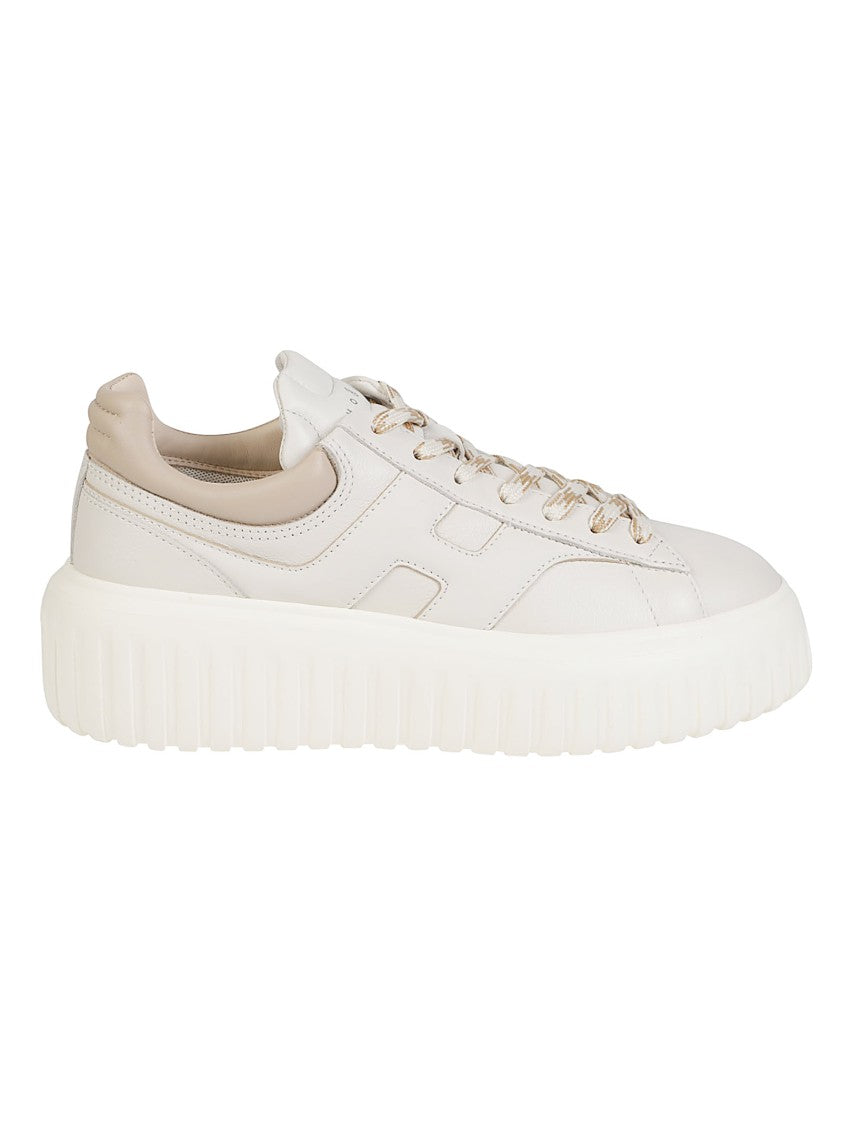 Hogan H-Stripes Low Top Ridged Sole Sneakers