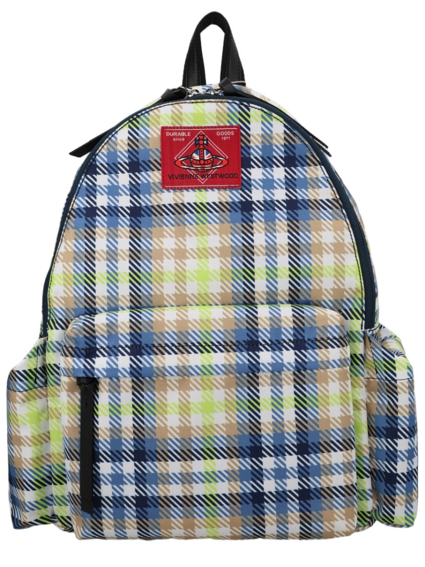 Vivienne Westwood Multicolor George Plaid Pattern Medium Backpack