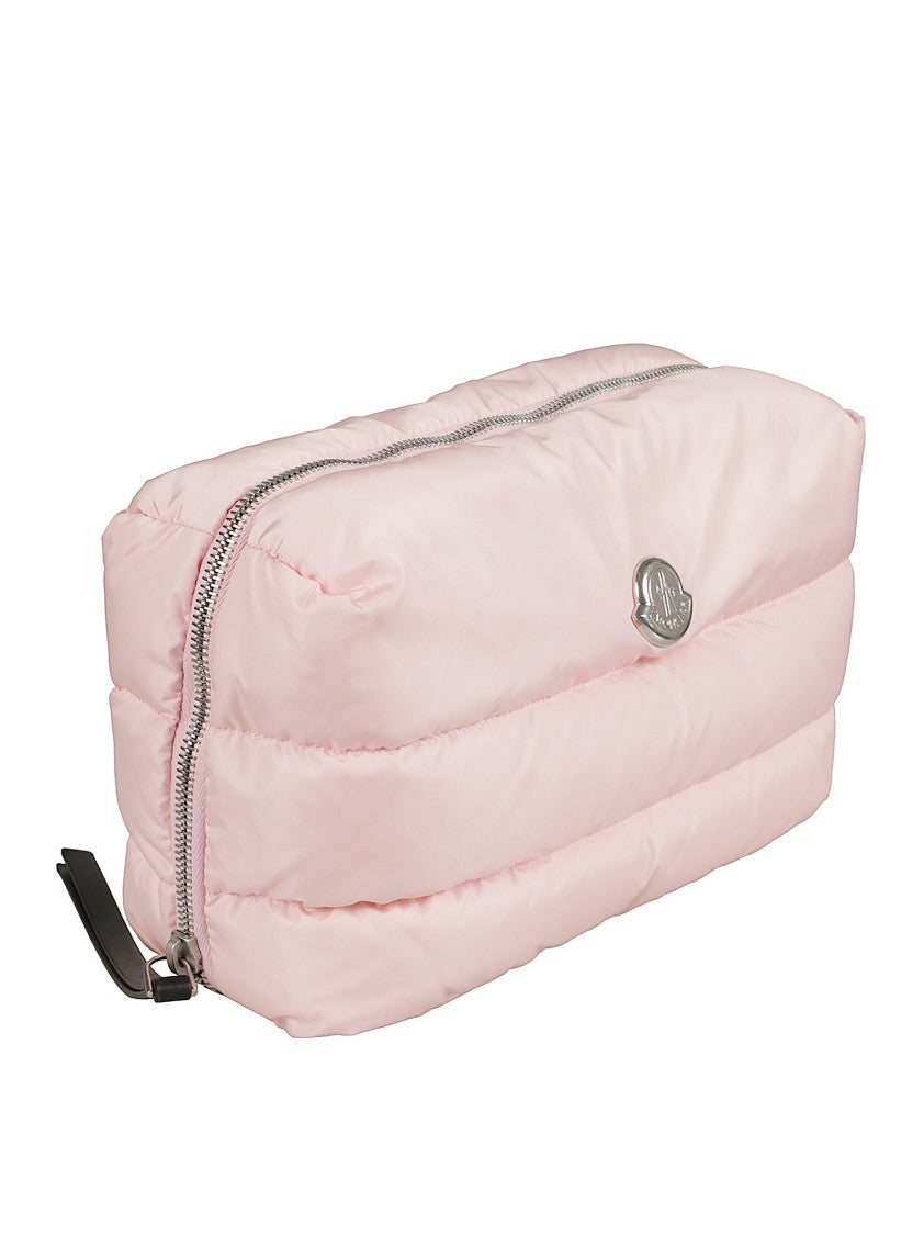 Moncler Quilted Nylon Pouch With Zip Closure