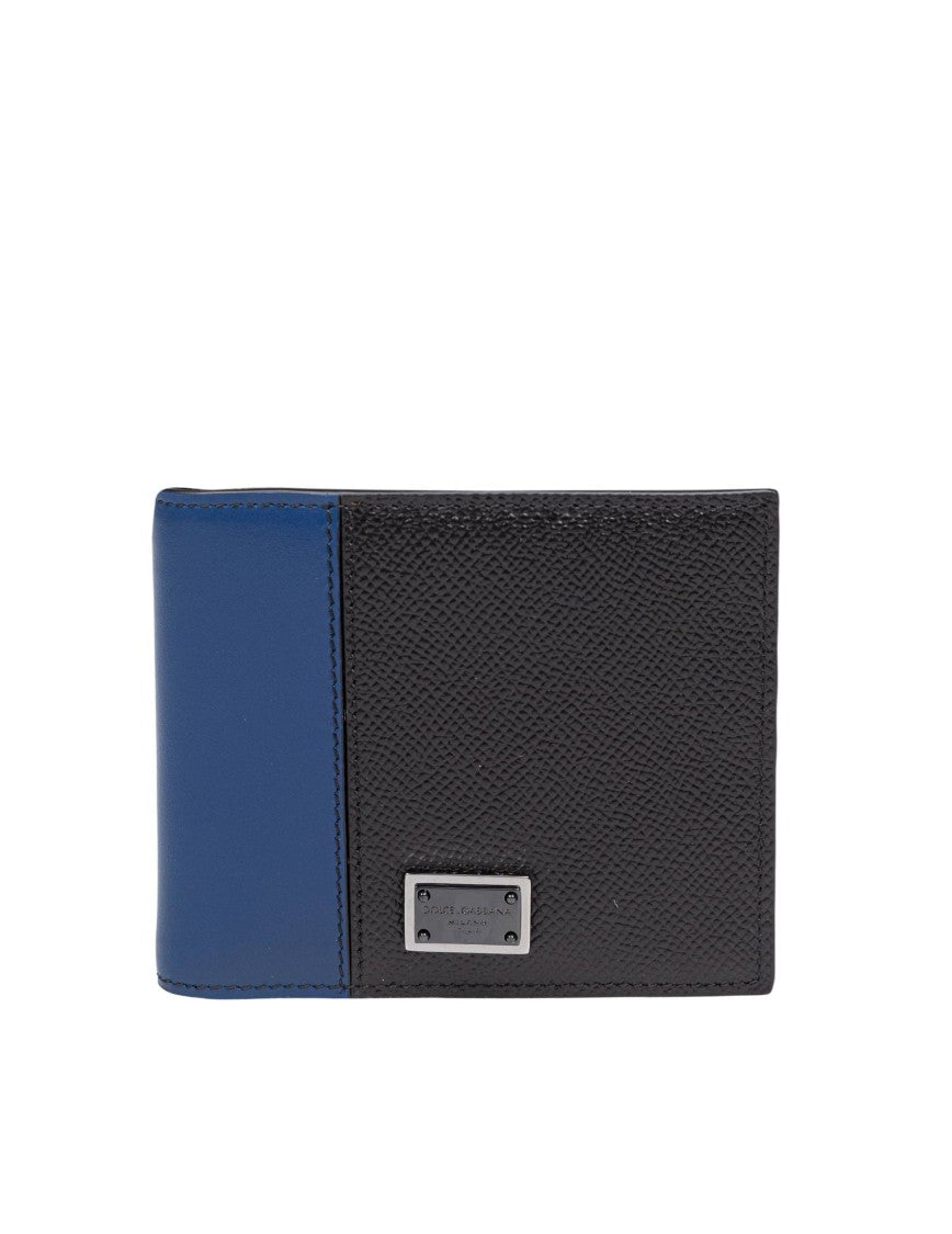 Dolce & Gabbana Black/Blue Leather Wallets