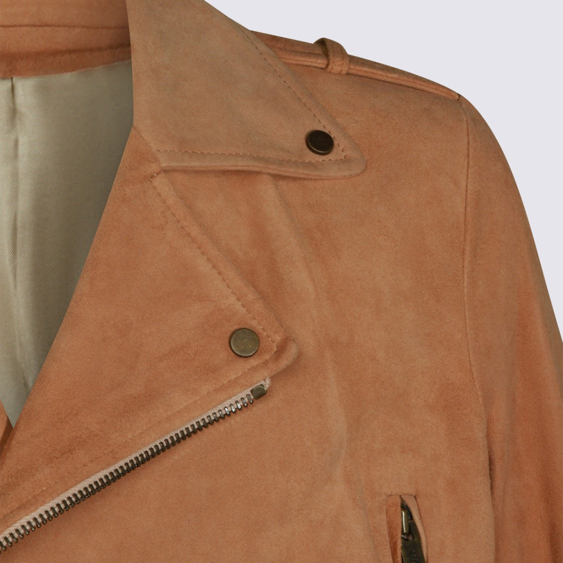 Salvatore Santoro Asymmetrical Zippered Suede Jacket With Biker Influences