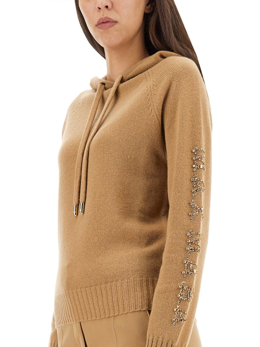 Max Mara Hooded Sweatshirt With Logo Detail