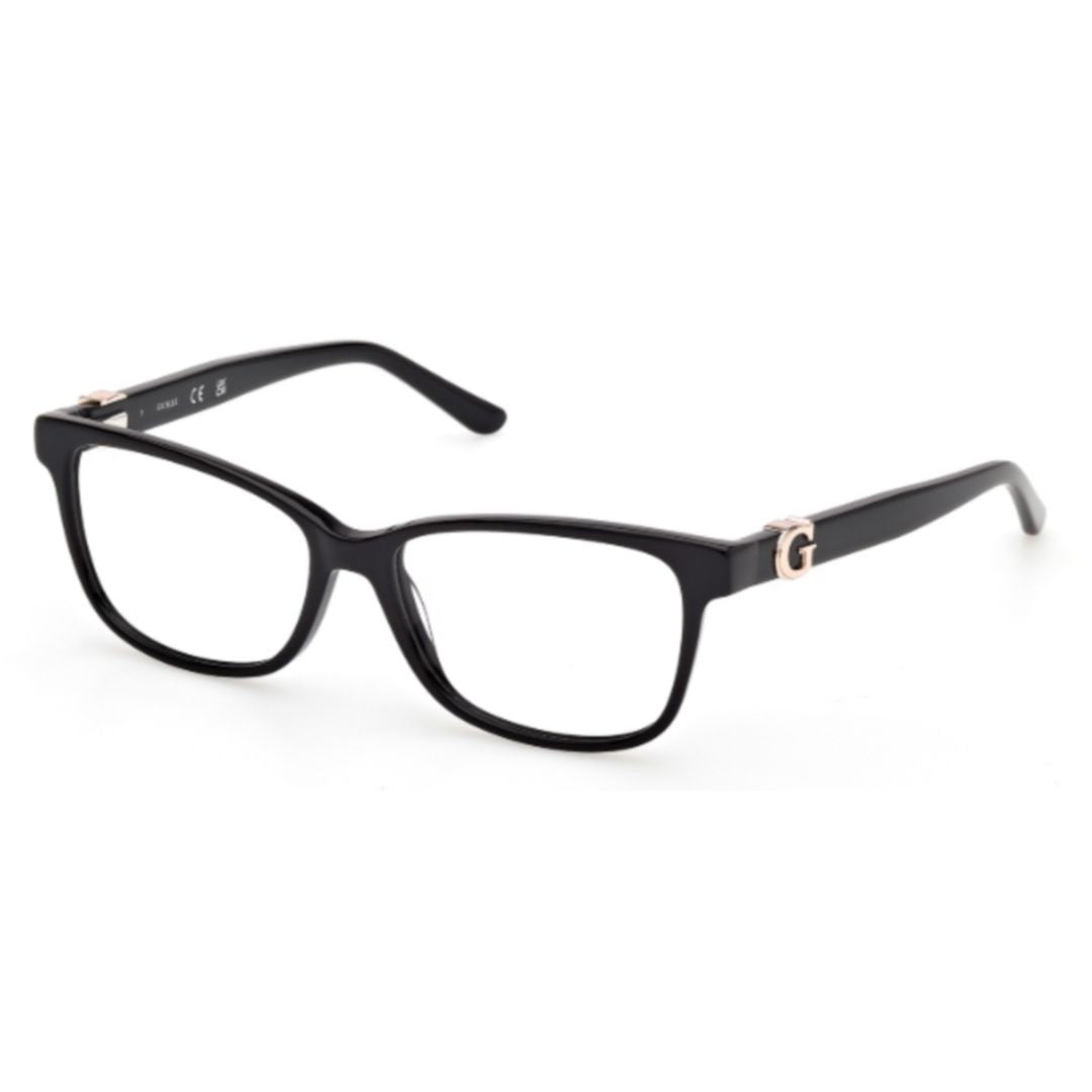 Guess Gu50227 Rectangular Black Acetate Eyeglasses