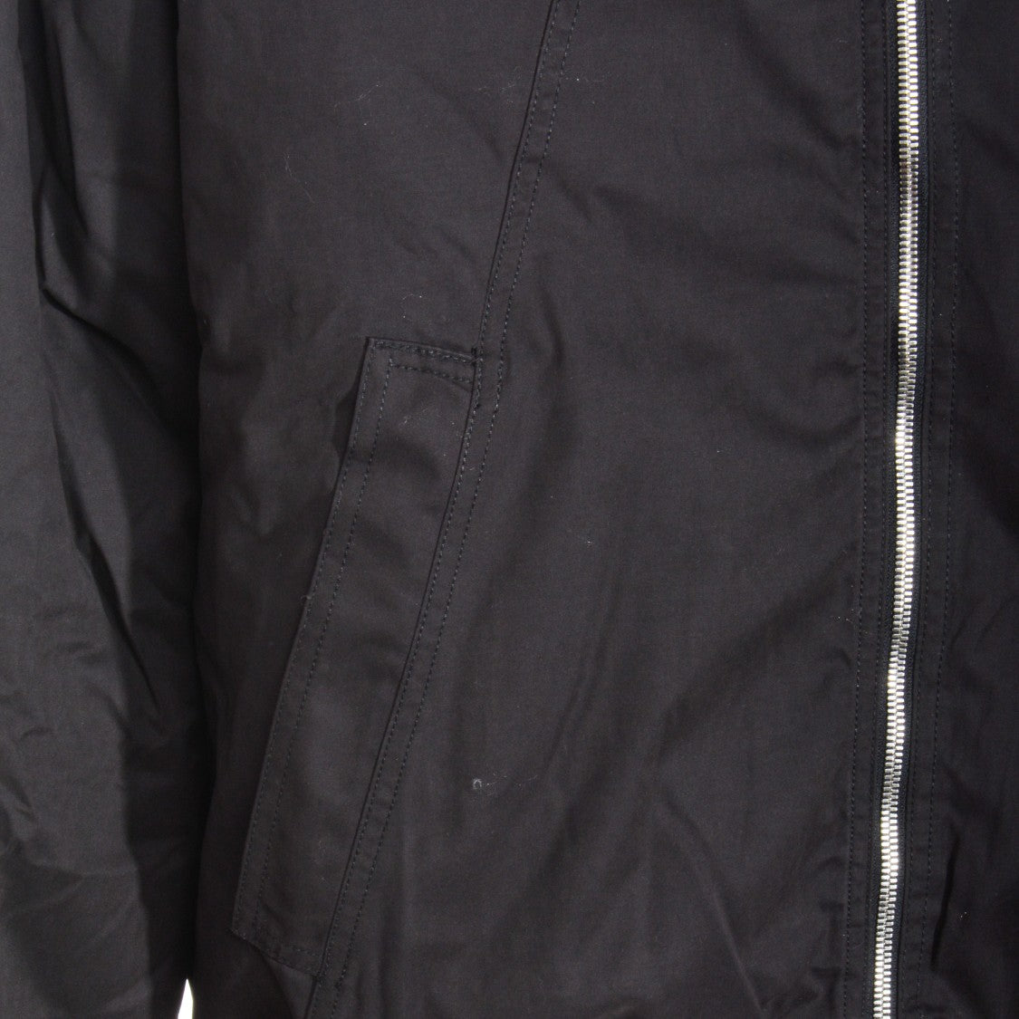 Thom Krom Black Jacket With Silver Zip Closure