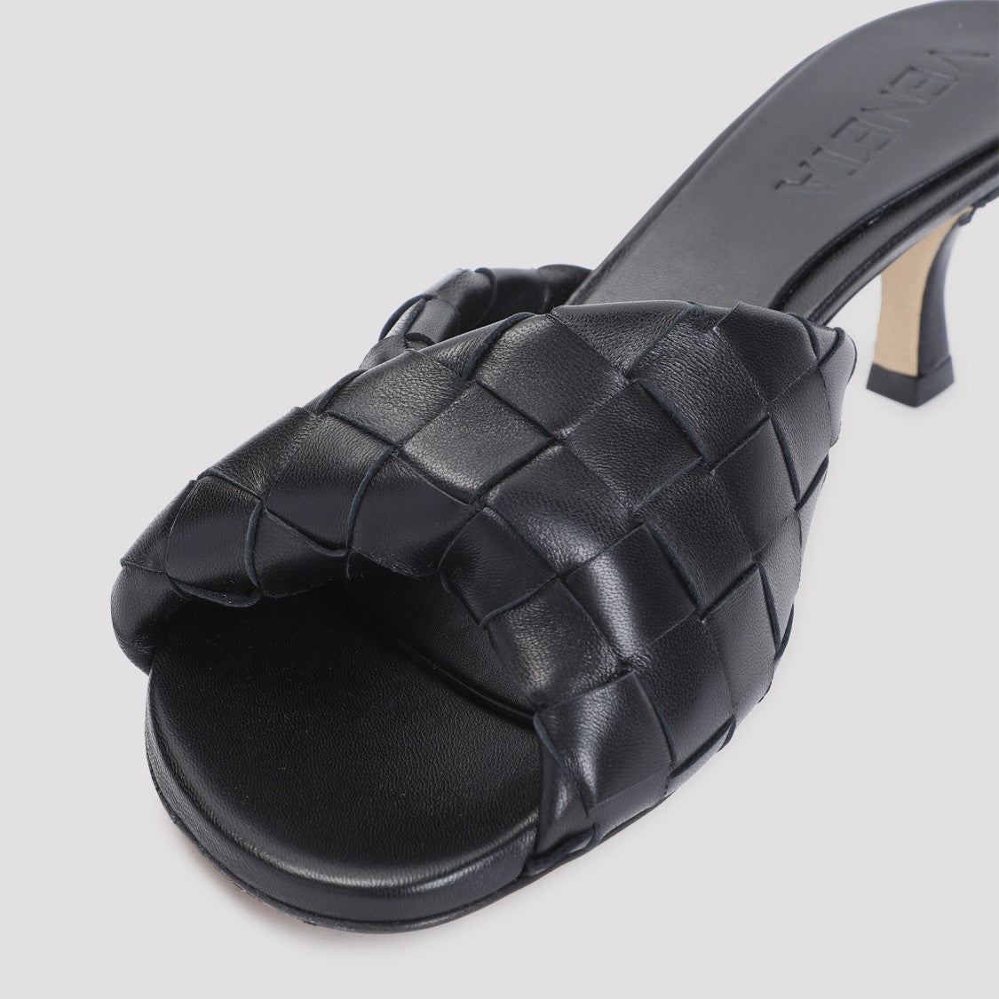 Bottega Veneta Blink Black Lamb Leather Mules