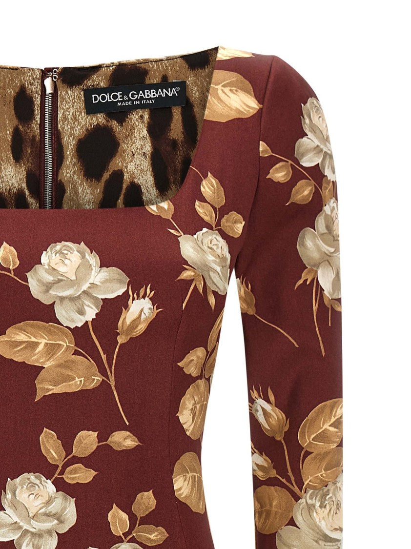 Dolce & Gabbana Rose Print Dress