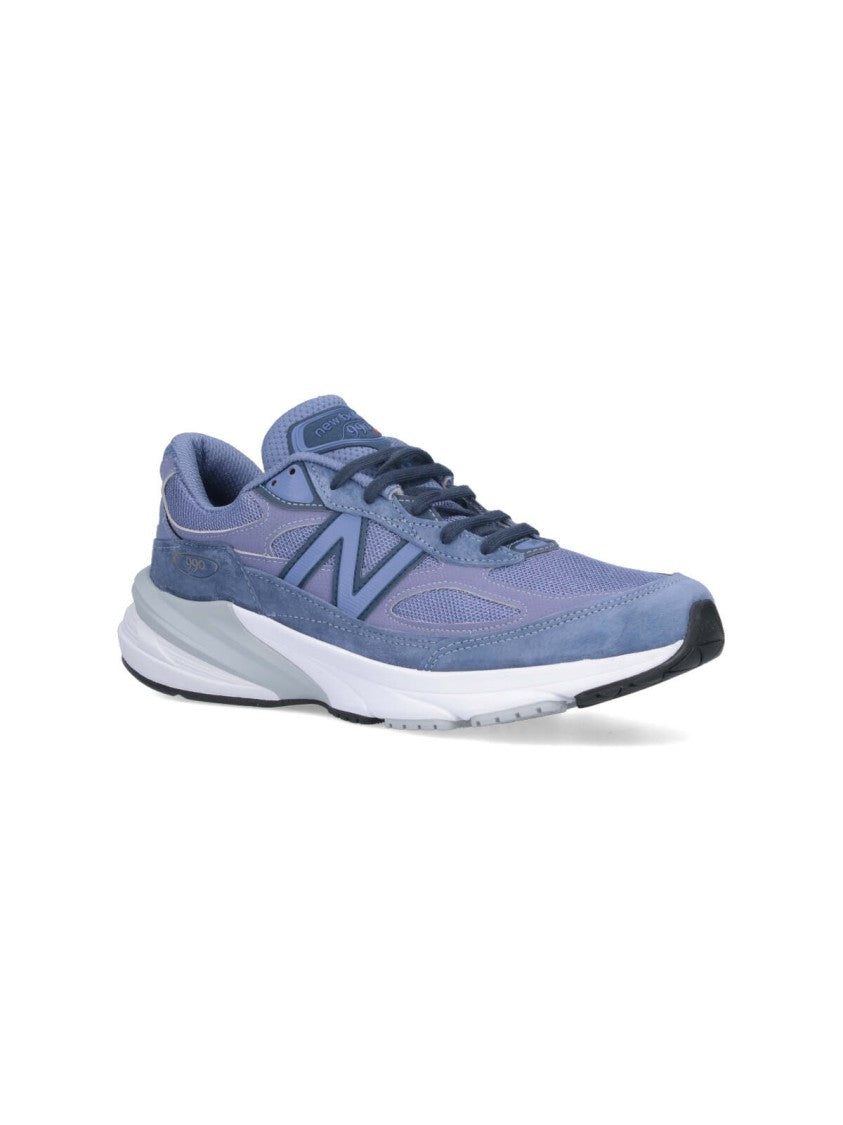 New Balance 990V6 Sneakers In Purple Suede And Mesh