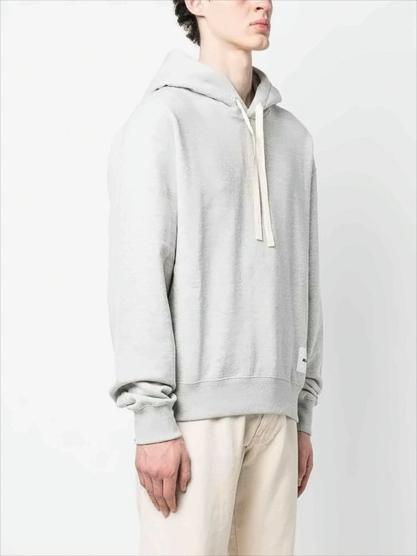 Jil Sander Relaxed Fit Cotton Hoodie With Drawstring
