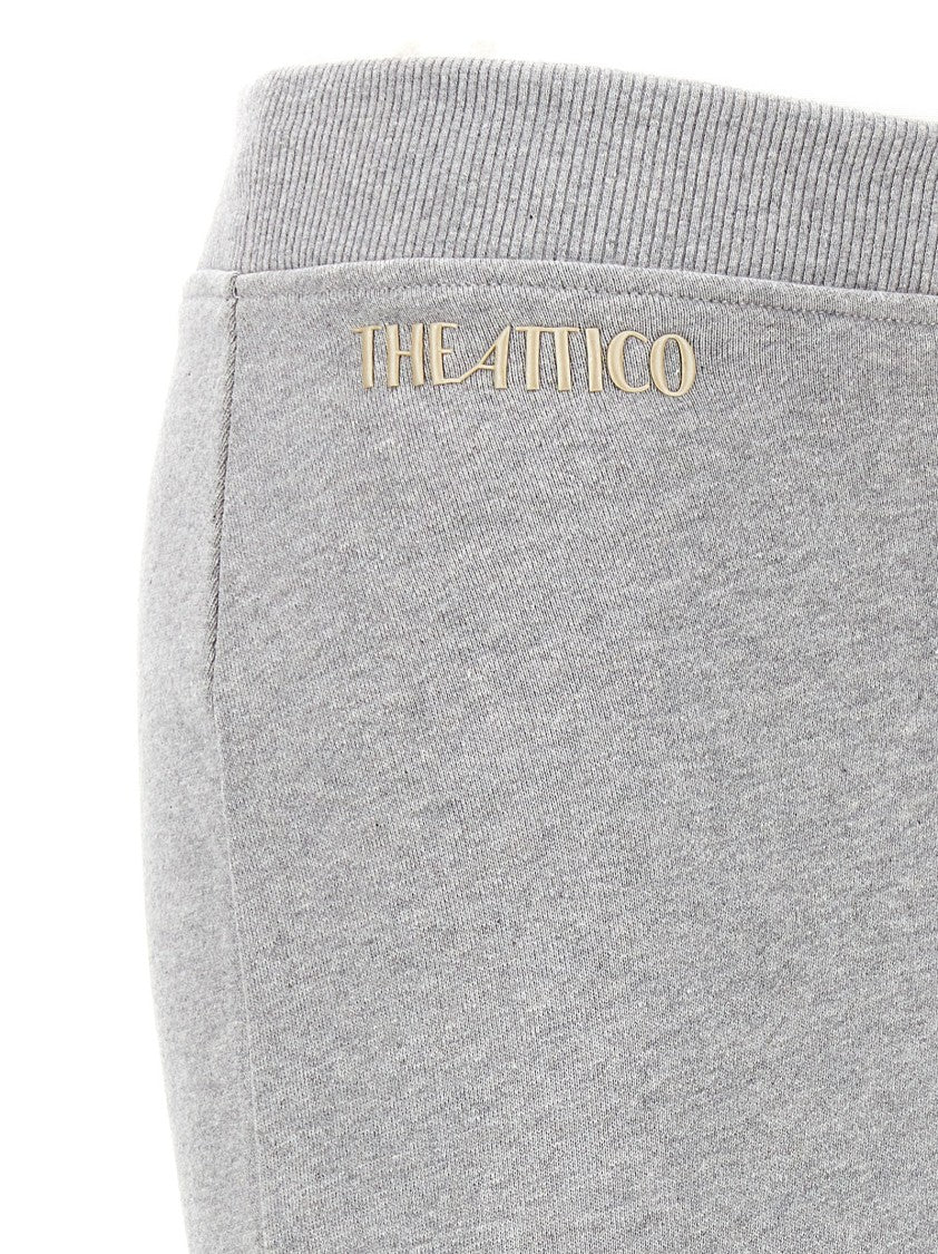 The Attico Asymmetrical Fleece Midi Skirt