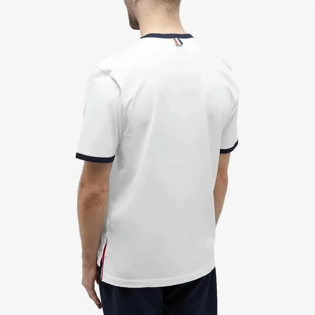 Thom Browne Short-Sleeved T-Shirt With Contrasting Trim