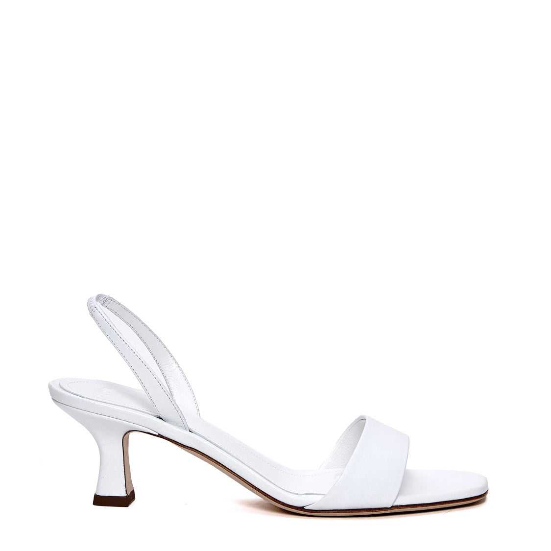 3Juin White Sandal With Strap Heel 55 Mm
