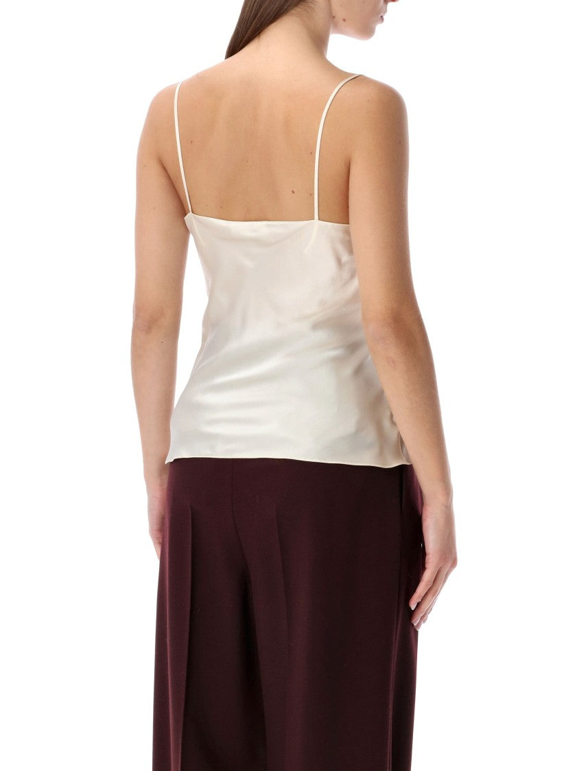Chloé Ivory Silk Top With Lace