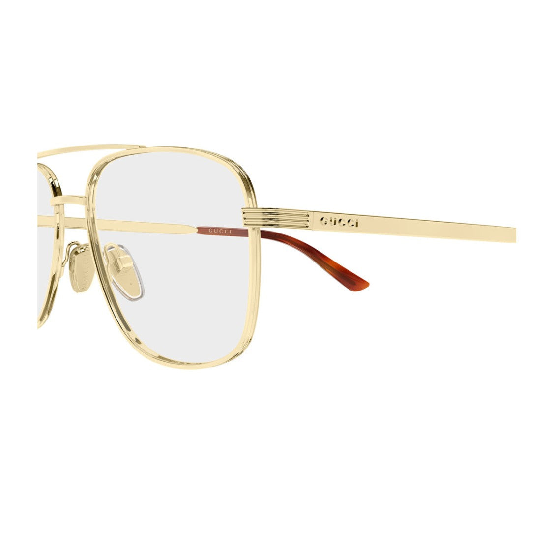 Gucci Gold Gg2223o Linea Institutional Logo Metal Eyeglasses