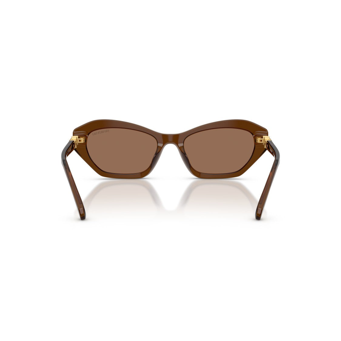 Swarovski 0Sk6048 Geometric Cat-Eye Sunglasses With Gold Accents
