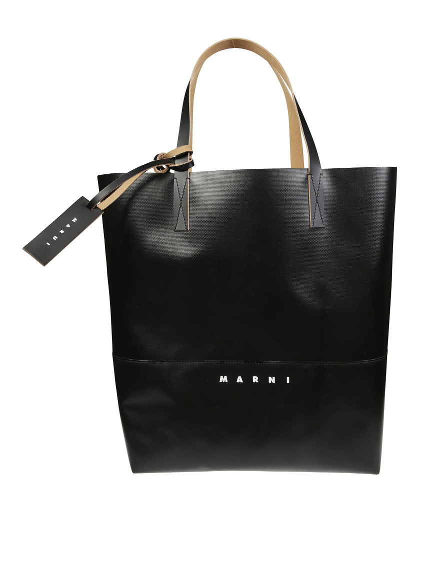 Marni Structured Black Shopping Bag