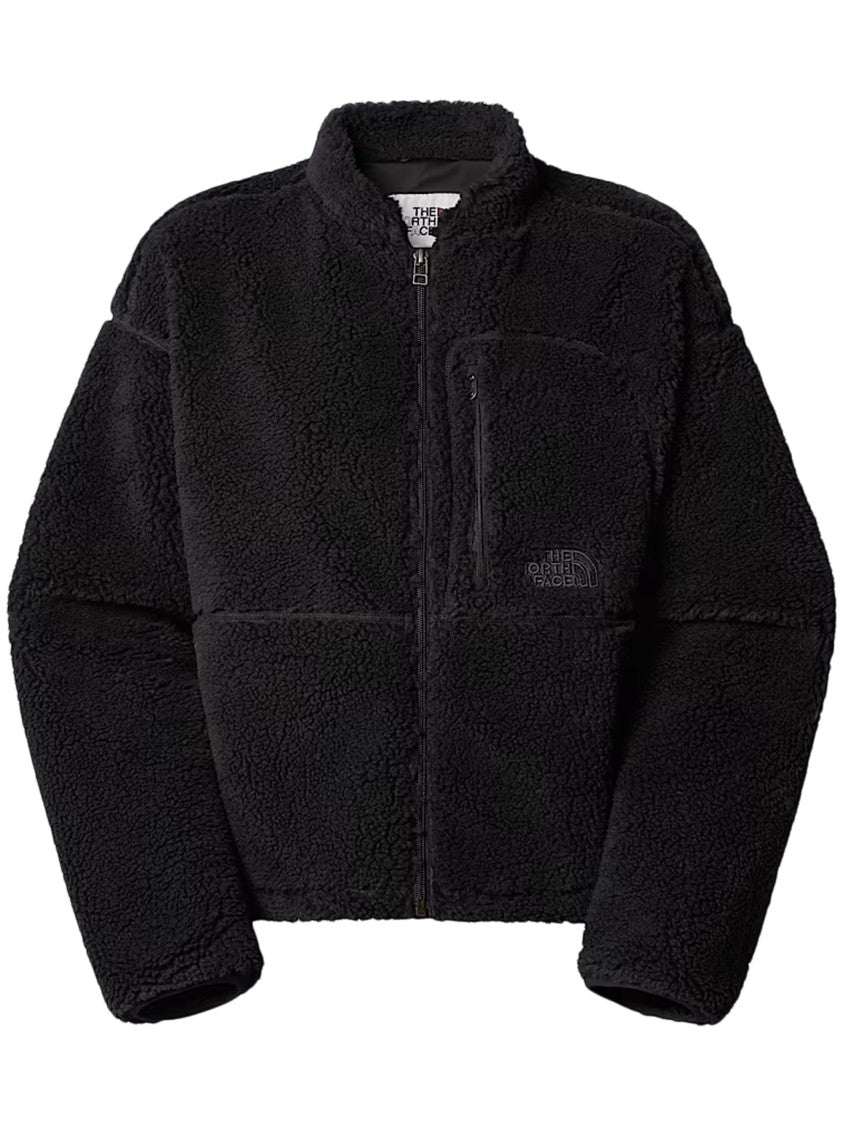 The North Face Plush Textured Pile Jacket With High Collar