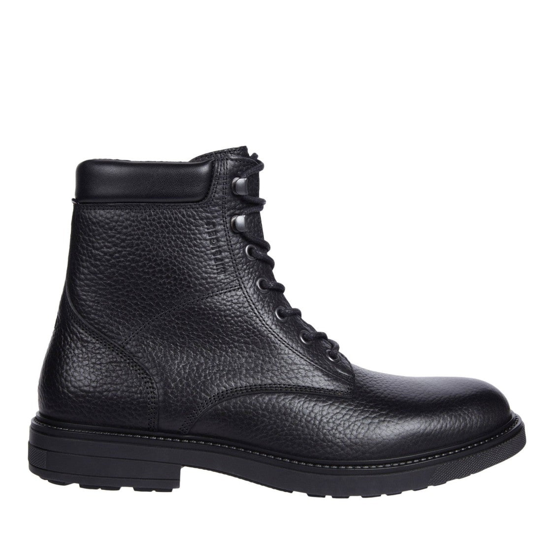 Tommy Hilfiger Black Leather Padded Collar Boots