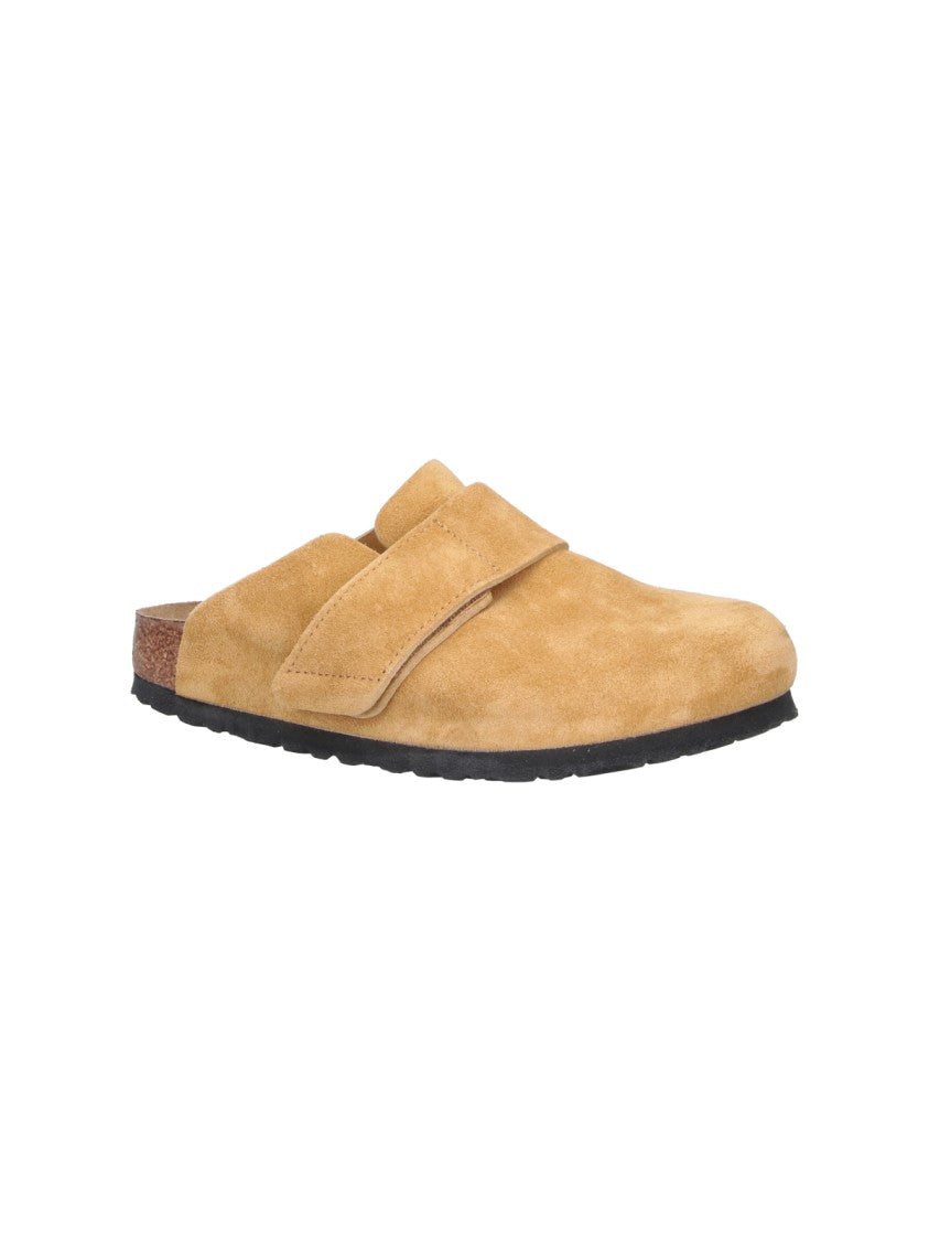Birkenstock Beige Loma Suede Rounded Toe Mules