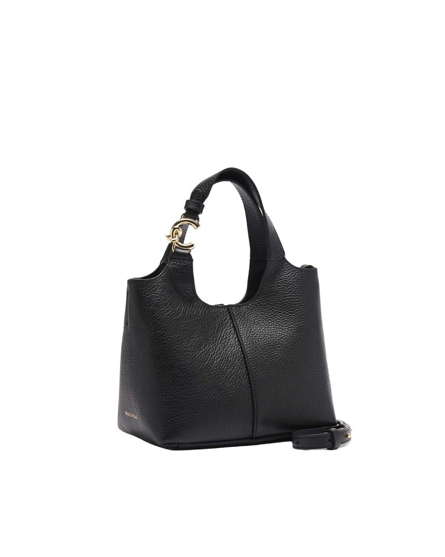 Coccinelle Structured Handbag With Textured Leather And Dual Carrying Options